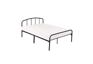 LPD Milton White & Black Metal Bed Frame Single Small Double, Double King Size (6164260487342)