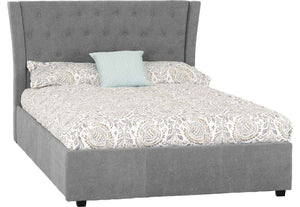 Seconique Camden Blue Grey Mustard Upholstered Fabric Bed 4FT6 Double - 135cm (5669304500390)