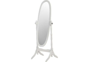 Seconique Contessa Antique Pine and White Cheval Mirror (5762153087142)