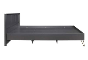 Birlea Arlo Matt Grey Upholstered Fabric Bed 4FT 4FT6 Double 5FT King Size (5786123075750)