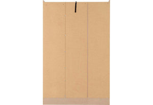 Seconique Nevada Grey, Oyster, Sonoma Oak & White 3 Door 2 Drw Mirrored Wardrobe (6541900710062)