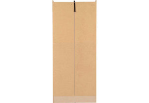 Seconique Nevada Grey, Oyster, Sonoma Oak & White 2 Door 1 Drw Mirrored Wardrobe (6541907427502)