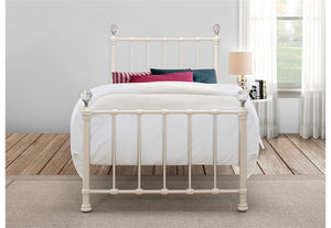 Birlea Jessica Cream Steel Metal Bed Frame 3FT Single - 90cm (5597449978022)
