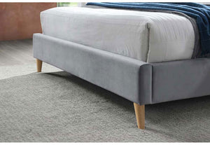 Birlea Elm Warm Stone and Grey Upholstered Fabric Bed 4FT 4FT6 Double 5FT King (5782496346278)