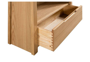 Julian Bowen Curve Soild Oak 3 Drawer 1 Shelf TV Unit (5805854458022)