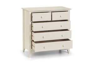 Julian Bowen Cameo Stone White Solid Pine 3 + 2 Drawer Chest (5641825288358)