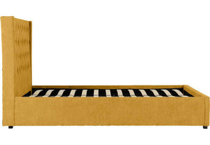 Seconique Camden Blue Grey Mustard Upholstered Fabric Bed 4FT6 Double - 135cm (5669304500390)