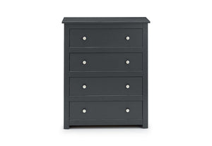 Julian Bowen Radley Surf White and Anthracite 4 Drawer 6 Drawer Wide Chests (5644525830310)