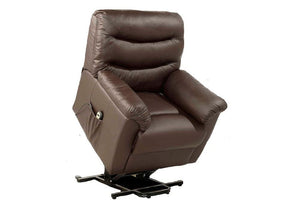 Birlea Regency Black, Brown and Wheat Faux Leather Manual Rise and Recline Chair (5600690307238)