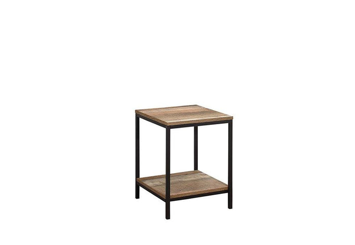 Birlea Urban Rustic Wood Effect with Black Metal Frame Lamp Table
