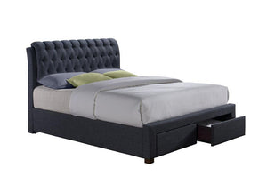 Birlea Valentino Charcoal Grey 2 Drawer Upholstered Fabric Bed Double and King (5597412655270)