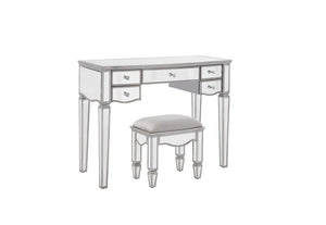 Birlea Elysee Mirrored with Crystal Handles Glass 5 Drawer Dressing Table (5596082372774)