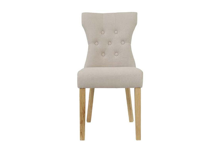 OSD Naples Beige & Grey Fabric Dining Chair (Set of 2)
