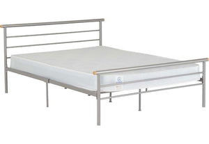 Seconique Orion Silver Metal Bed 3FT Single 4FT Small Double 4FT6 Double (6080280428718)