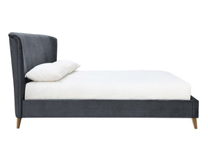 Birlea Rowan Green and Grey Upholstered Fabric Bed Small Double, Double, King (5597436280998)