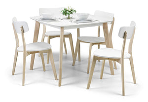 Julian Bowen Casa Matt White Square Dining Table (5801753444518)