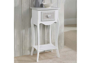 LPD Furniture Brittany White 1 Drawer Bedside Table/ Nightstand/ Bedside Cabinet (6605199343790)
