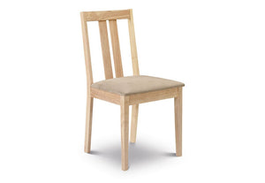 Julian Bowen Rufford Solid Wood Natural and Ivory Dining Chair (5634016477350)