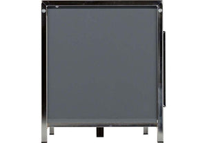 Seconique Charisma Grey & White Gloss w/Chrome 2 Door 2 Open Shelf TV Unit (6080921993390)