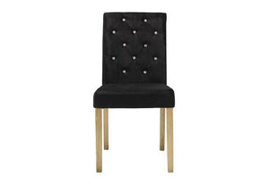 LPD Furniture Paris Black, Purple & Silver Velvet Fabric Dining Chair (6074513457326)