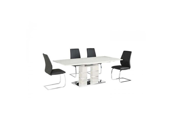 OSD Grenoble Grey PU with Chrome Leg Dining Chair