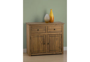 Birlea Santiago Distressed Waxed Finish Solid Pine 2 Door 2 Drawer Sideboard (5596182741158)