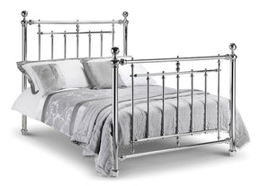 Julian Bowen Empress Chrome Plated Metal Bed 4FT6 Double 5FT King Size (5641591390374)