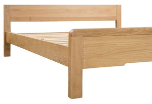 Julian Bowen Curve Solid Waxed Oak Wooden Bed 4FT6 Double 5FT King Size (5641571467430)
