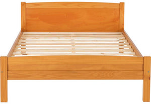 Seconique Amber Antique Pine White Solid Pine Wooden Bed 3FT Single 4FT6 Double (5669203017894)