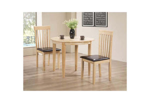OSD Piraeus Solid Rubberwood Mahogany, Natural & Oak Brown PU Dining Chair (7622545572014)