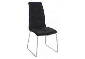 Heartlands Tilly Chrome & Grey Fabric Dining Chairs (7486005346478)