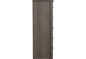 Seconique Lisbon Black Wood Grain and Light Oak 5 Drawer Narrow Chest (5774934442150)