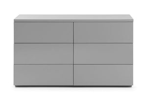 Julian Bowen Monaco Grey and White High Gloss 4 + 2 Drawer 6 Drawer Wide Chests (5642839490726)
