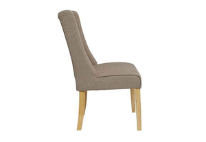 LPD Furniture Verona Beige & Charcoal Fabric Dining Chair (6074528530606)