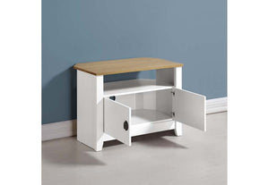 Seconique Ludlow White with Oak Lacquer TV Unit (5747770982566)
