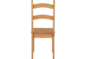 Seconique Budget Distressed Waxed Solid Pine Mexican Dining Chairs (5776328556710)