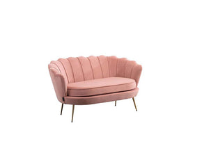 Birlea Ariel Blue and Coral Retro Upholstered Fabric Sofa 2 Seater, 1 Seater (5690512801958)