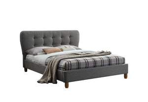 Birlea Stockholm Grey Upholstered Fabric Bed Small Double, Double and King Size (5597413474470)