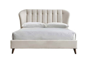 Birlea Elm Warm Stone and Grey Upholstered Fabric Bed 4FT 4FT6 Double 5FT King (5782496346278)