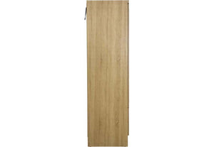Seconique Nevada Grey, Oyster, Sonoma Oak & White 3 Door 2 Drw Mirrored Wardrobe (6541900710062)