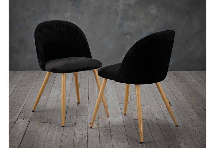OSD Venice Black, Green, Grey & Pink Fabric Dining Chair (Set of 2)