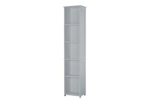 LPD Furniture Alaska White and Grey Wooden Tall Storage Cabinet (6113106526382)