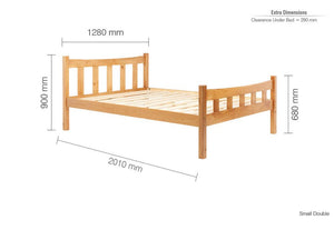 Birlea Miami Pine Wooden Bed 3FT Single, 4FT Small Double and 4FT6 Double (5597558243494)