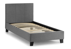Julian Bowen Rialto Light Grey Fabric Upholstered Bed 3FT Single Double 5FT King (5644951453862)