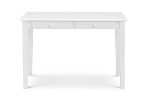 Julian Bowen Carrington White 2 Drawer Desk (5801751183526)