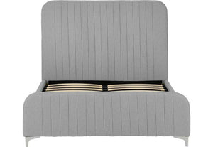Seconique Hampton Grey Teal Upholstered Fabric Bed 4FT6 Double 5FT King Size (5674808705190)