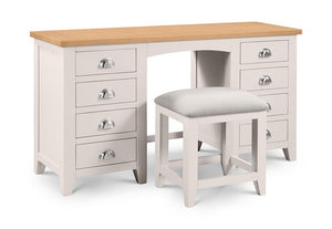 Julian Bowen Richmond Elephant Grey 8 Drawer Pedestal Dressing Table (5799882457254)