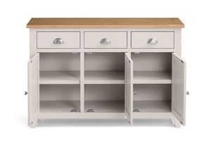 Julian Bowen Richmond Elephant Grey 3 Drawer 3 Door Sideboard (6542910193838)
