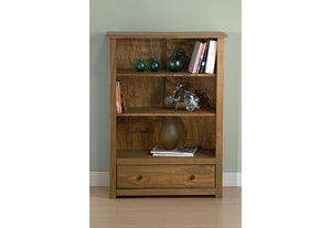 Birlea Santiago Distressed Waxed Finish Solid Pine 1 Drawer Bookcase (5596145320102)