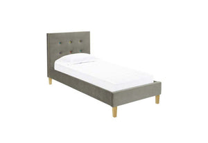 LPD Furniture Camden Beige & Grey Upholstered Fabric Bed Single Double King Size (6257490854062)